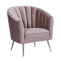 Manhattan Comfort Rosemont Accent Chair in Blush and Gold AC056-BH